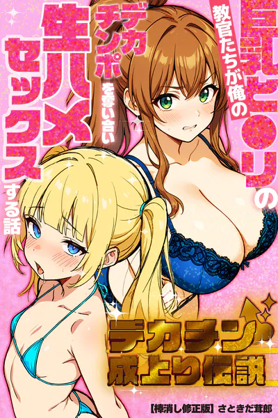 デカチン成上り伝説〜巨乳と〇リの教官たちが俺のデカチンポを奪い合い生ハメセックスする話【棒消し修正版】