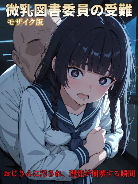 【CG】微乳図書委員の受難 おじさんに汚され、理性が崩壊する瞬間 モザイク版