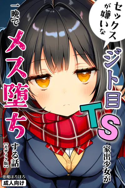 セックスが嫌いなジト目TS家出少女が一晩でメス堕ちする話【モザイク版】